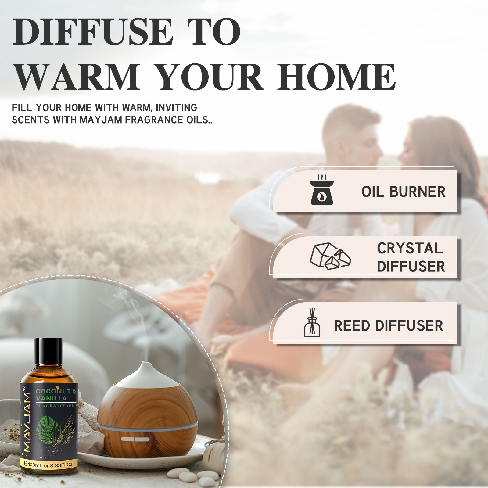 Huile parfumée MAYJAM Coconut  - Amber Musk Oil avis et prix